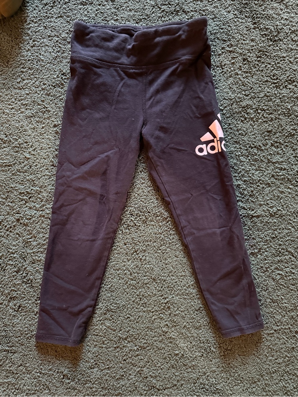 adidas Black Leggings with White Logo